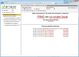 Alerts Tab in Web Interface